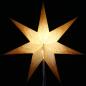 Preview: Meteor Goldcrash white - Foldable glowing star, paper poinsettia with 7 points, 60 cm